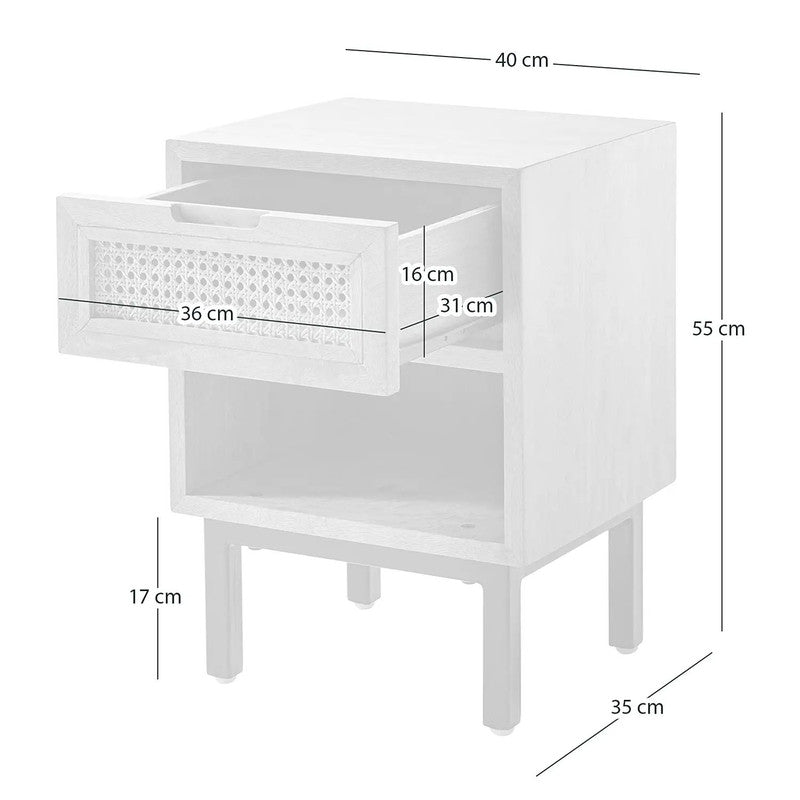 Votie Solid Wood Nightstand