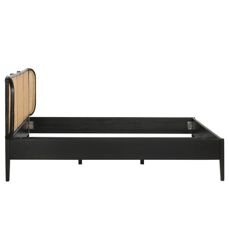 Viner Black Rattan Bed