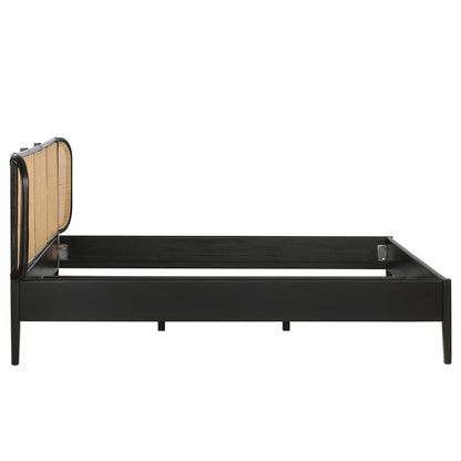 Viner Black Rattan Bed