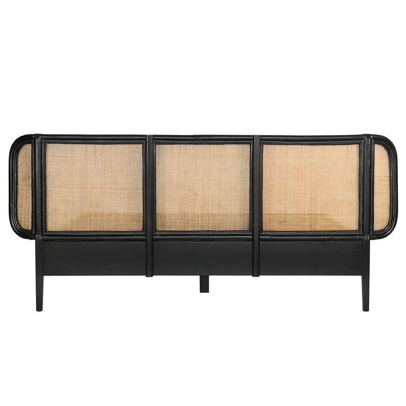 Viner Black Rattan Bed