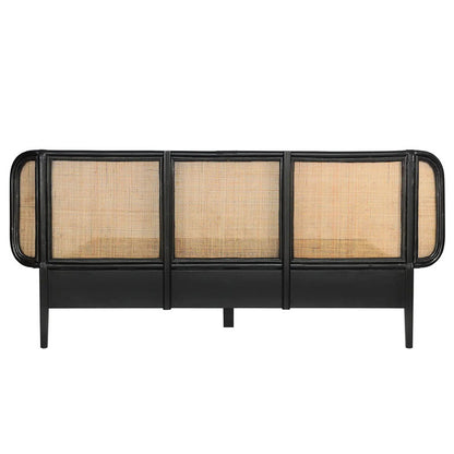 Viner Black Rattan Bed