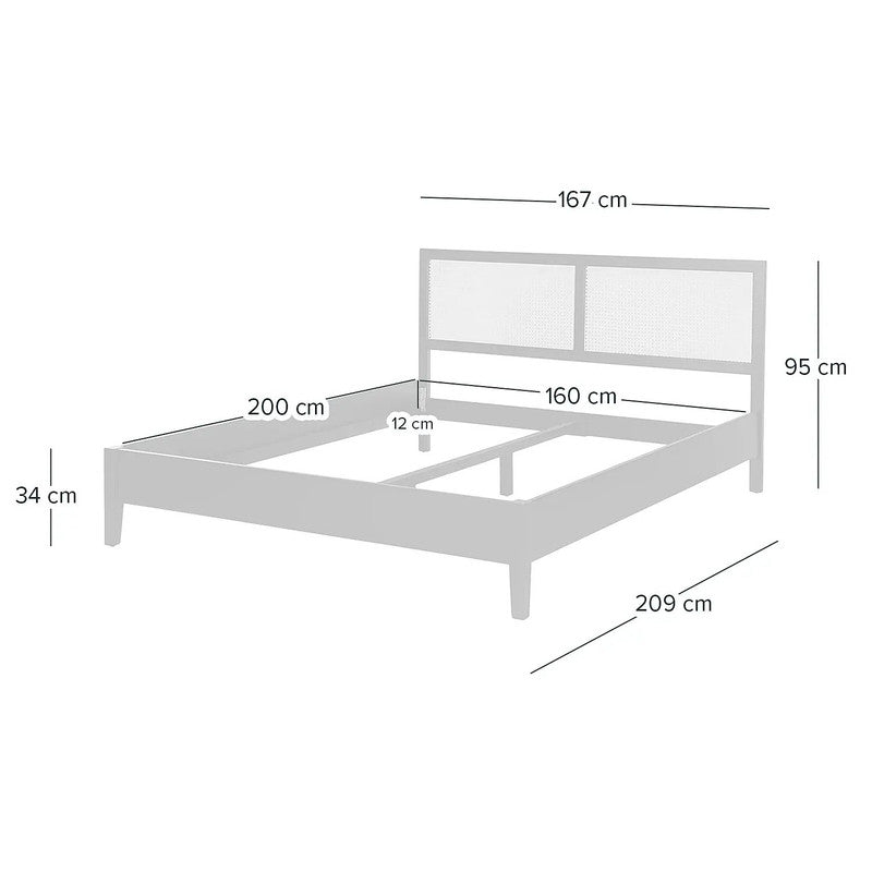 Cavie Solid Wood Veneer Bed