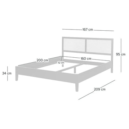 Cavie Solid Wood Veneer Bed