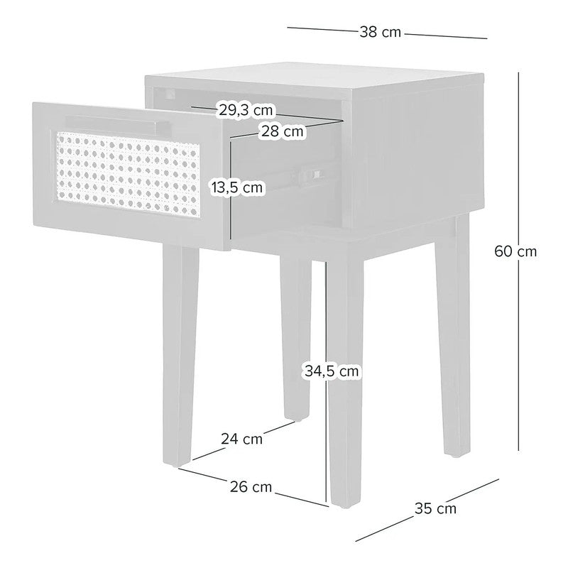 Cavie Solid Wood Nightstand