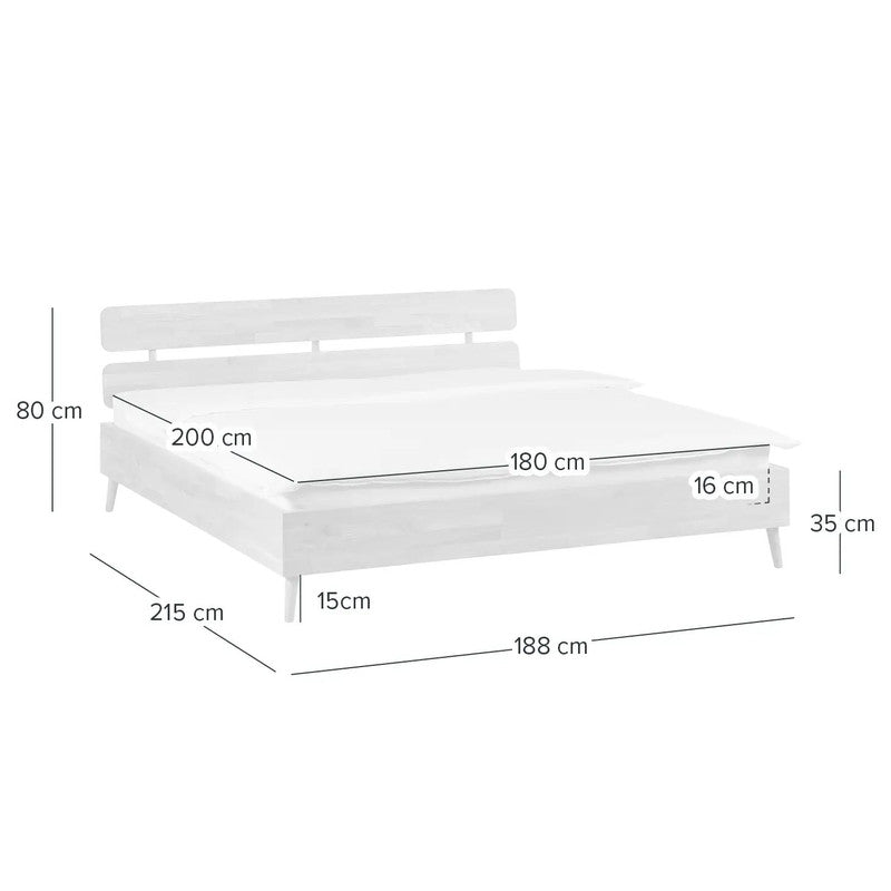 Finsbe Solid Wood Bed